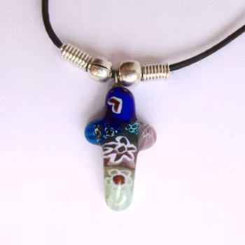 Halssmycke Glaskors, millefiori