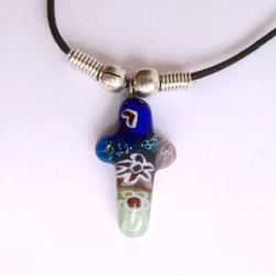 Halssmycke Glaskors, millefiori