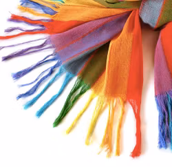 Sjal, scarf Regnbåge, bomull, Ecuador