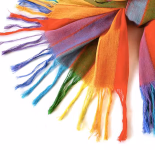 Sjal, scarf Regnbåge, bomull, Ecuador