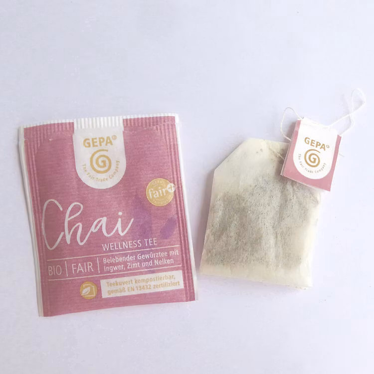 Traditionellt chai svart te, upplivande med aromatiska, exotiska kryddor. Hög kvalitet, tepåsar. Fair Trade och ekologiskt. odlat av småbönder, Small Organic Farmers Association.