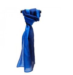 Sjal, scarf Batik, siden, blå nyanser