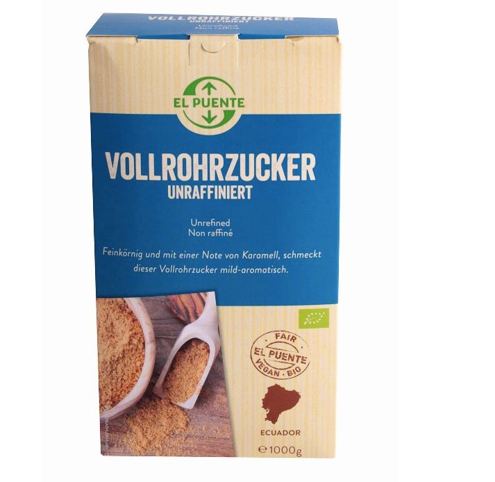 Oraffinerat fullrörsocker från Ecuador. Fair Trade och ekologiskt.