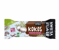 Kokosbit, doppad i mörk choklad, ekologisk