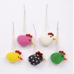 Påskhänge, Minichick, 5 små hönor, tovade