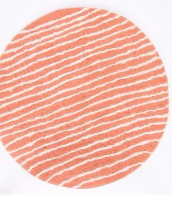 Sittdyna Felt Stripe, rosa-vit, tovad, World of Craft