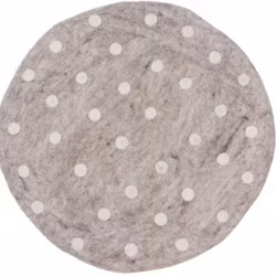 Sittdyna Felt, ljusgrå, prickig, tovad, World of Craft