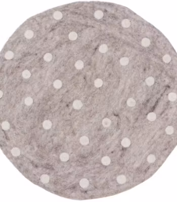 Sittdyna Felt, ljusgrå, prickig, tovad, World of Craft