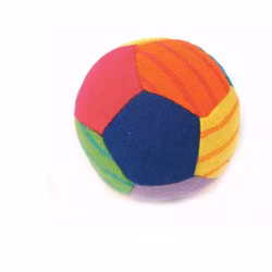 Mjuk boll med rassel, skallra,  soft toy, handvävd bomull