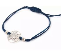 Armband Lotusblomma, mässing, justerbar längd