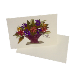 Dubbelt minikort m kuvert, Blomsterbukett