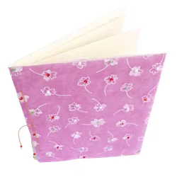 Brevkort m kuvert, Blomsteräng, rosa med pärlor