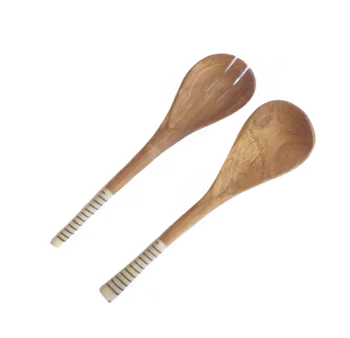 Salladsbestick Stripe, 28cm, olivträ, World of Craft