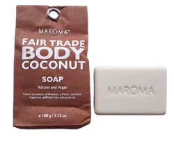 Maroma Body Coconut Soap, ekologisk fast kokostvål
