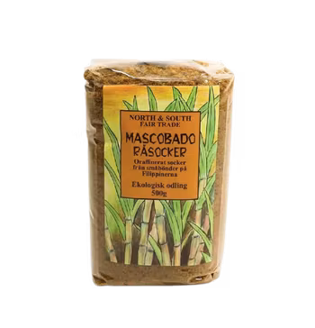 Mascobado socker, oraffinerat, ekologiskt