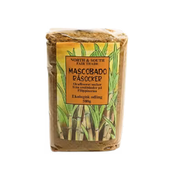 Mascobado socker, oraffinerat, ekologiskt
