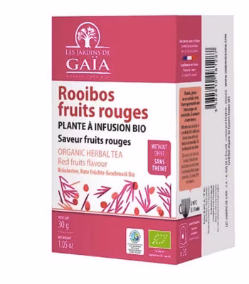Rooibos röda bär, fruits rouges, ekologiskt påste