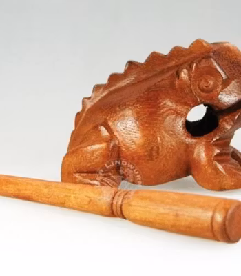 Klanginstrument Groda, trä, raspinstrument