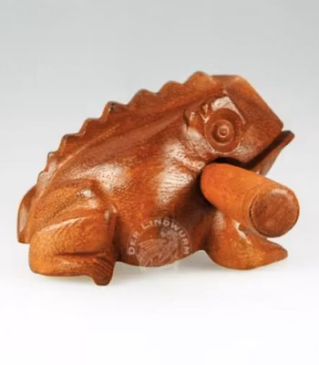 Klanginstrument Groda, trä, raspinstrument