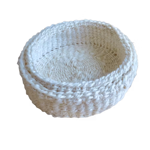 Korgset, 2 små runda korgar, ca15 cm, sisal
