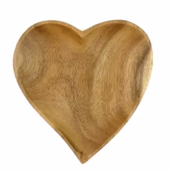 Skål, tallrik, hjärtformad, akaciaträ