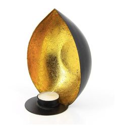 Värmeljushållare, lykta Mussla, oval, järnplåt