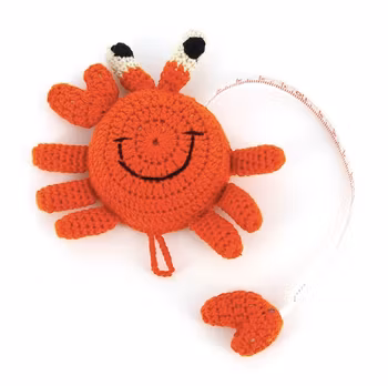 Virkat måttband, orange Krabba