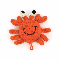 Virkat måttband, orange Krabba