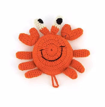 Virkat måttband, orange Krabba