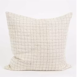 Kuddfodral Patch Stitch, vit-svart, World of Craft