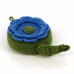 Virkat måttband, Blå Ros, 150 cm