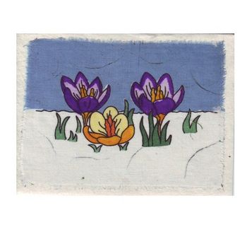 Brevkort m kuvert, Våren har kommit, krokus