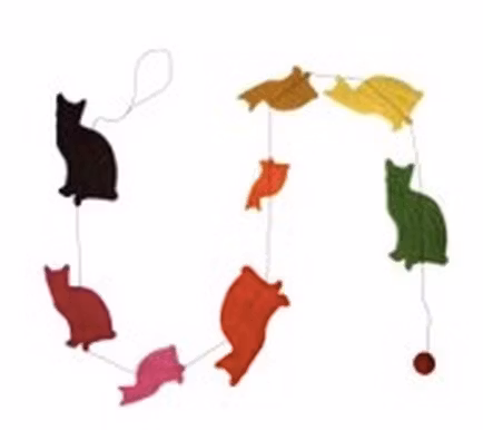 Girlang / Bordsdekoration Katter, tovad