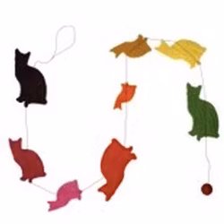 Girlang / Bordsdekoration Katter, tovad