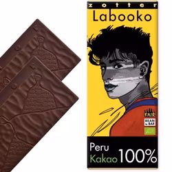Zotter Labooko, Peru 100%, ren mörk choklad, ekologisk
