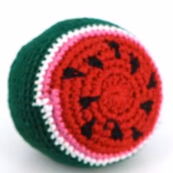 Antistress, jongleringsboll, Vattenmelon, virkad