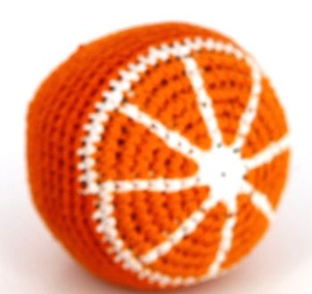 Antistress, jongleringsboll Apelsin, virkad