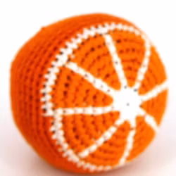Antistress, jongleringsboll Apelsin, virkad
