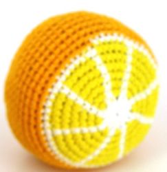 Antistress, jongleringsboll Citron, virkad