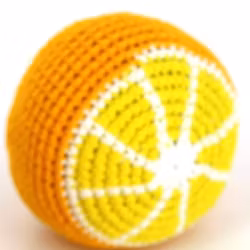 Antistress, jongleringsboll Citron, virkad