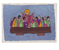 Brevkort m kuvert, Kvällsvarden, batik