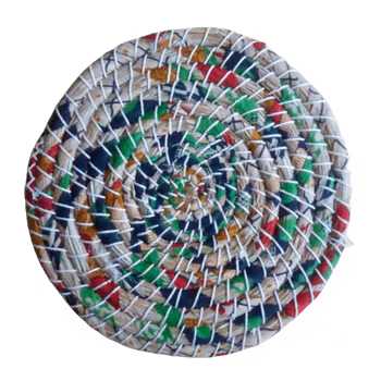 Underlägg, runt, kaisagräs/sarityg, 25cm