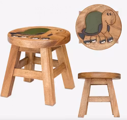Barnpall i trä  med motiv Sköldpadda