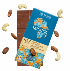 Fairafric, choklad med cashewkräm, vegan, ekologisk