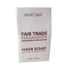 Maroma Hårtvål, kokos & shea, parfymfri, fast, ekologisk
