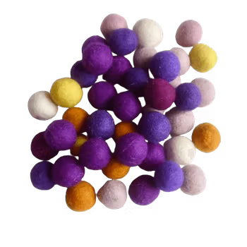 Små ullbollar, 50 styck, DIY, lila