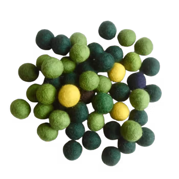 Små ullbollar, 48 styck, DIY, grön