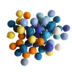 Små ullbollar, 50 styck, DIY, blå, turkos