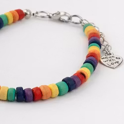 Armband Regnbåge, kokosnöt