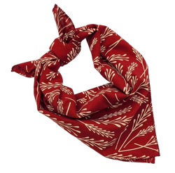 Halsduk, bandana, scarf, röd, vitt mönster